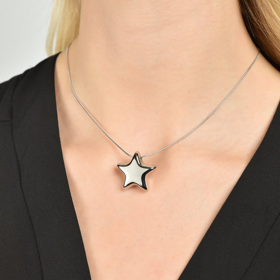 COLLANA DONNA IN ACCIAIO CON STELLA PIENA