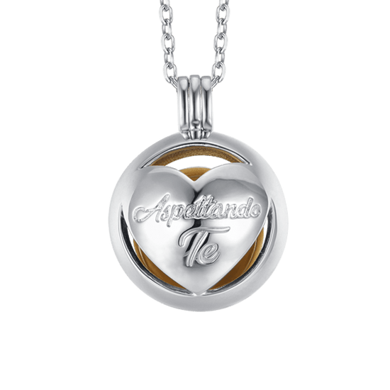 COLLANA CHIAMA ANGELI IN ACCIAIO IP GOLD CON CUORE