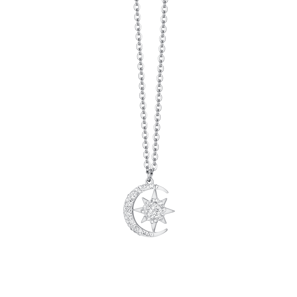 COLLANA DONNA IN ACCIAIO STELLA E LUNA