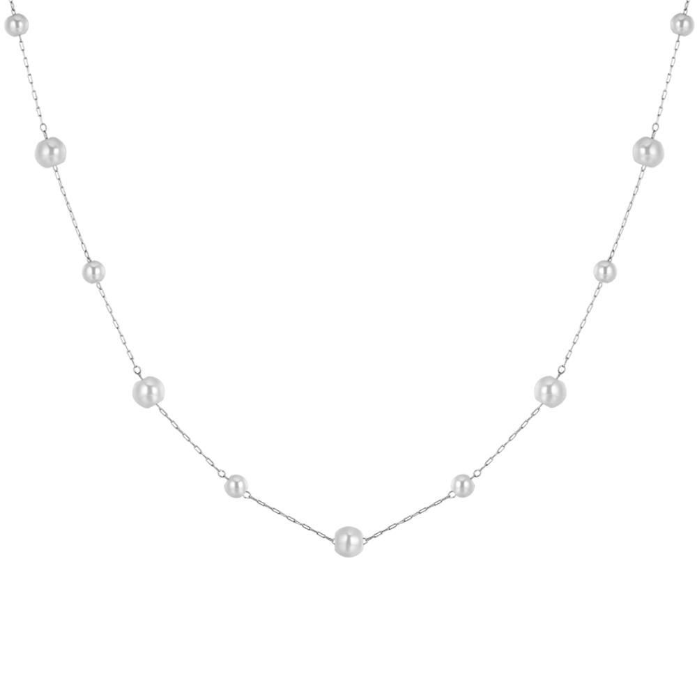 COLLANA DONNA IN ACCIAIO CON PERLE