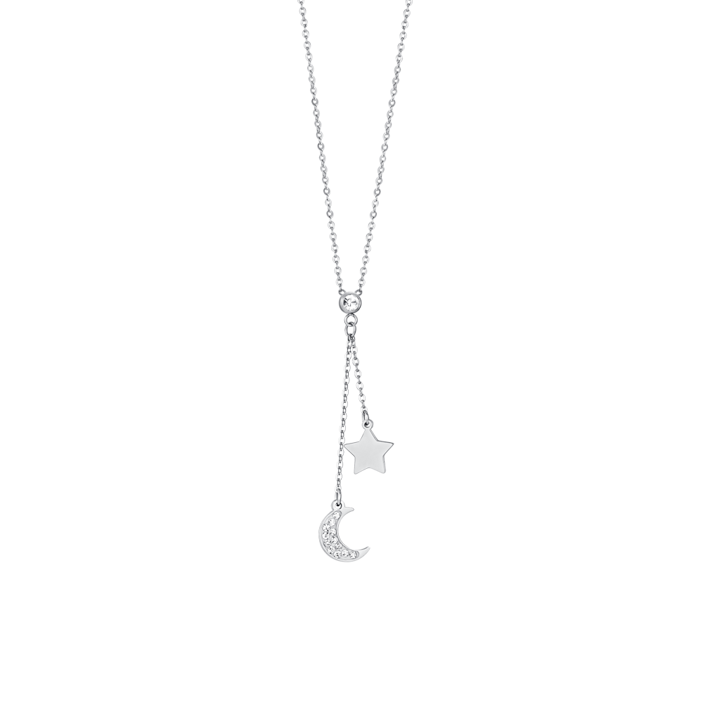 COLLANA DONNA IN ACCIAIO LUNA E STELLA