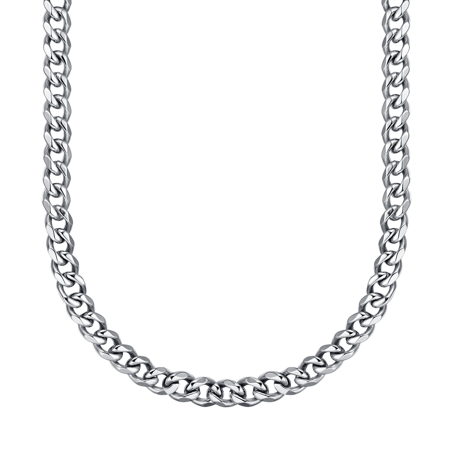 COLLANA UNISEX IN ACCIAIO CON MAGLIA CATENA  9 MM