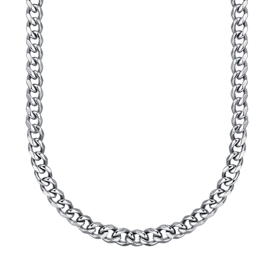 COLLANA UNISEX IN ACCIAIO CON MAGLIA CATENA  9 MM