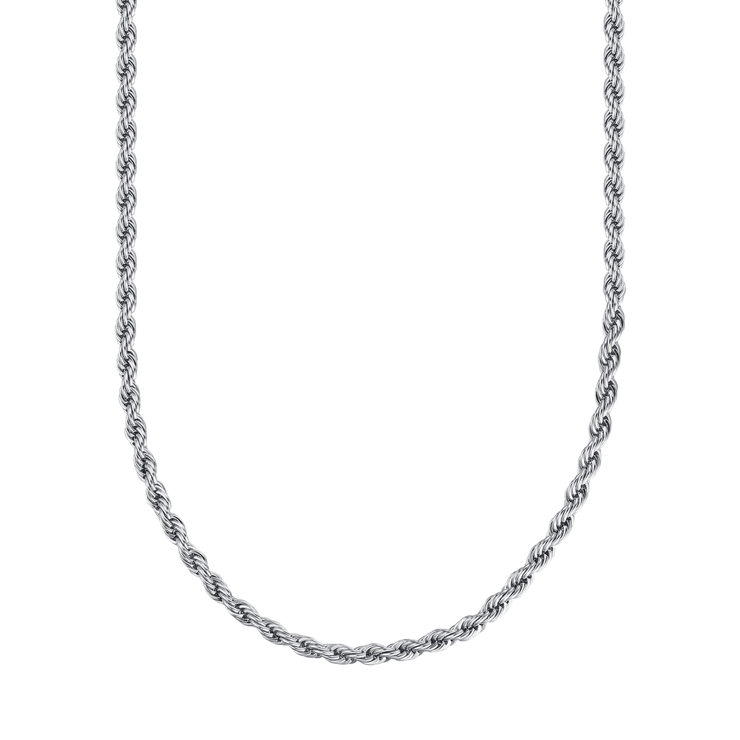 COLLANA UNISEX TORCHON IN ACCIAIO 4 MM