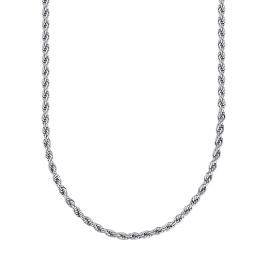 COLLANA UNISEX TORCHON IN ACCIAIO 4 MM