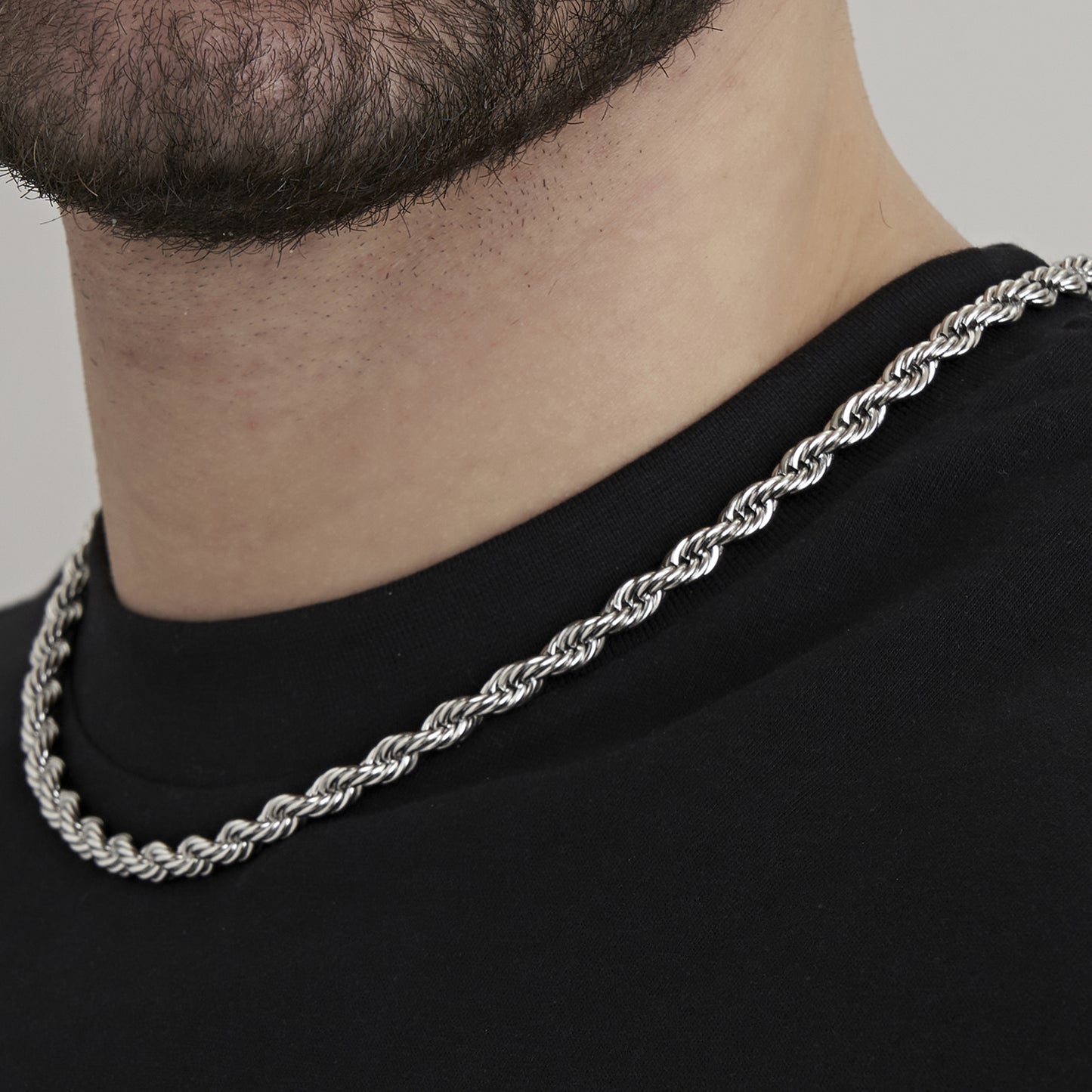 COLLANA UNISEX IN ACCIAIO 6 MM