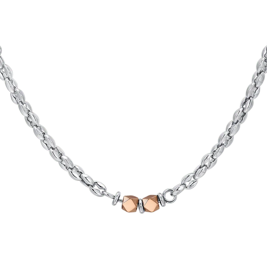 COLLANA UOMO IN ACCIAIO EMATITE IP ROSE Luca Barra