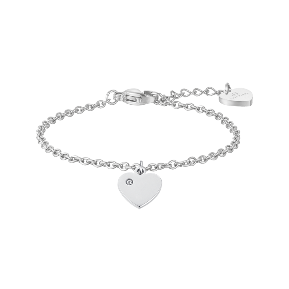 BRACCIALE BAMBINA IN ACCIAIO CON CUORE