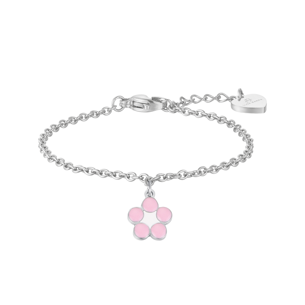 BRACCIALE BAMBINA IN ACCIAIO CON FIORE