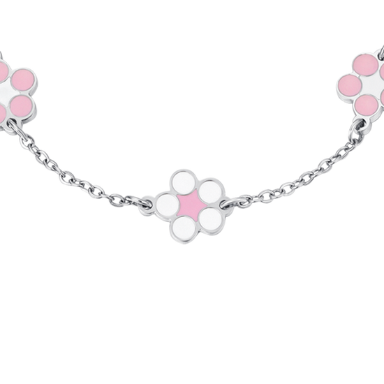 BRACCIALE BAMBINA IN ACCIAIO CON FIORI