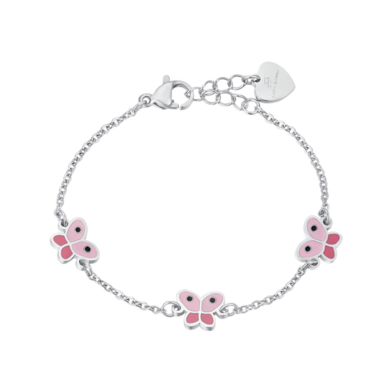 BRACCIALE BAMBINA IN ACCIAIO CON FARFALLE