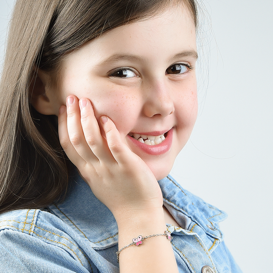 BRACCIALE BAMBINA IN ACCIAIO CON FARFALLE