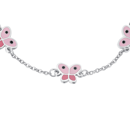 BRACCIALE BAMBINA IN ACCIAIO CON FARFALLE