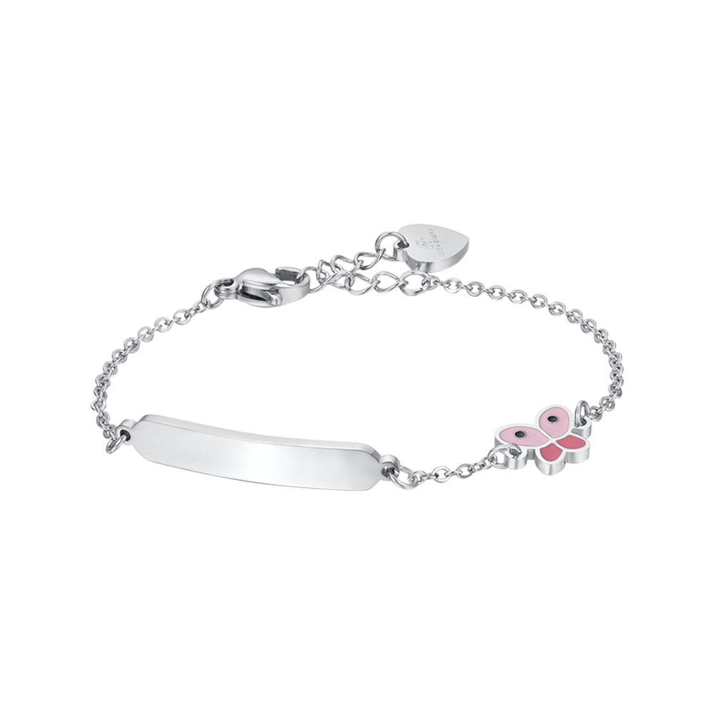 BRACCIALE BAMBINA IN ACCIAIO CON FARFALLA