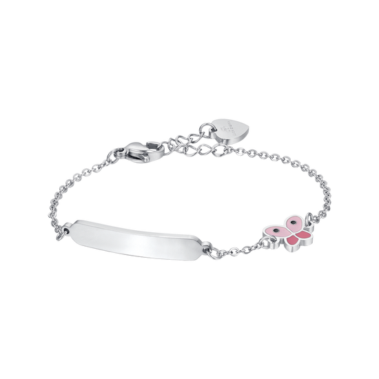 BRACCIALE BAMBINA IN ACCIAIO CON FARFALLA