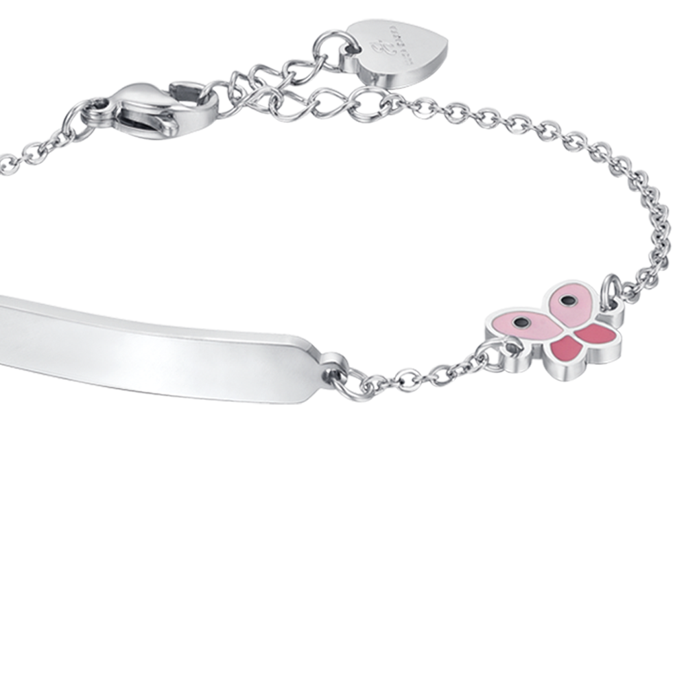 BRACCIALE BAMBINA IN ACCIAIO CON FARFALLA