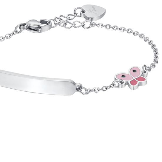 BRACCIALE BAMBINA IN ACCIAIO CON FARFALLA