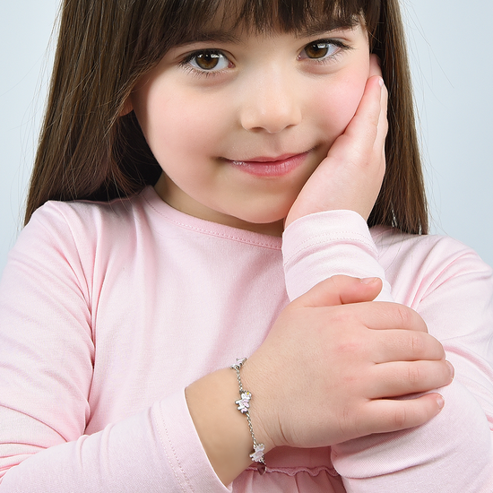 BRACCIALE BAMBINA IN ACCIAIO CON UNICORNI