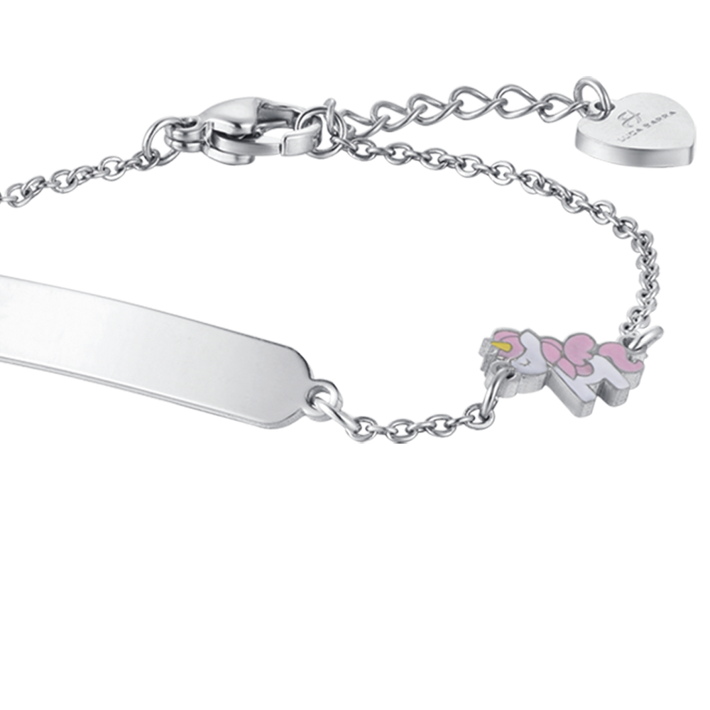 BRACCIALE BAMBINA IN ACCIAIO CON UNICORNO