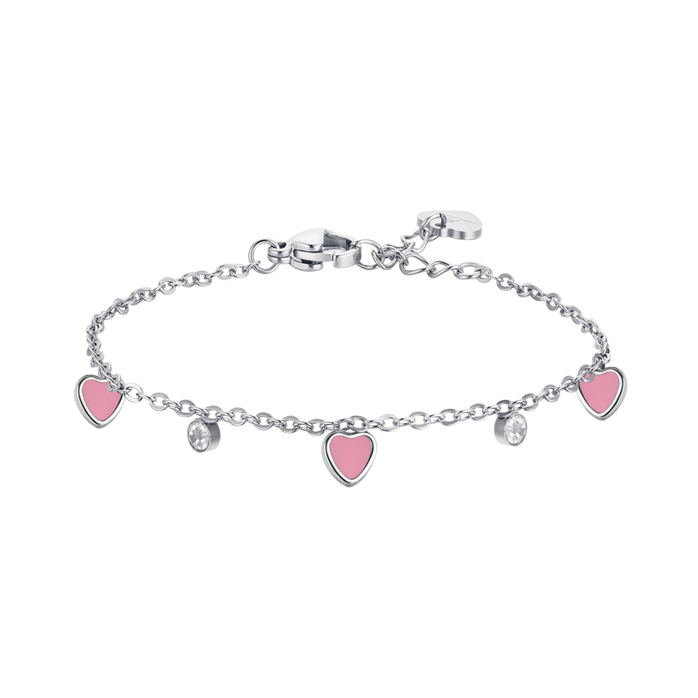 BRACCIALE BAMBINA IN ACCIAIO CON CUORE