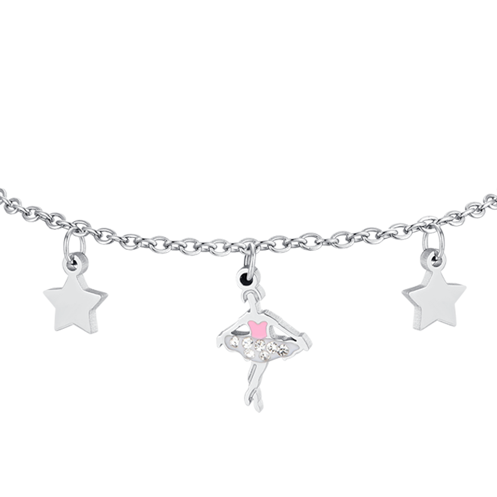 BRACCIALE BAMBINA IN ACCIAIO CON BALLERINA