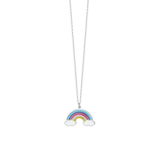 COLLANA BAMBINA IN ACCIAIO CON ARCOBALENO