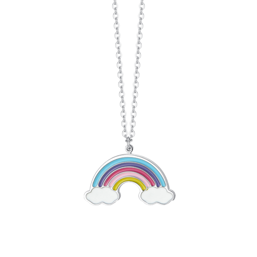 COLLANA BAMBINA IN ACCIAIO CON ARCOBALENO